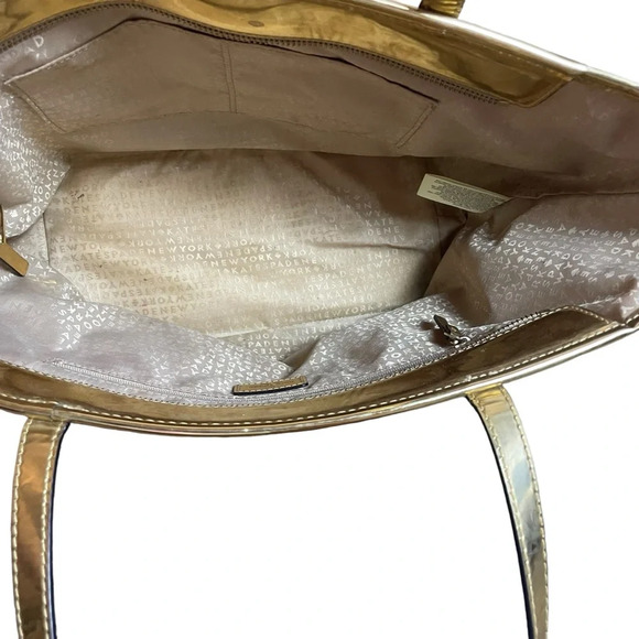 Kate Spade Gold Tote Bag - Picture 7 of 9